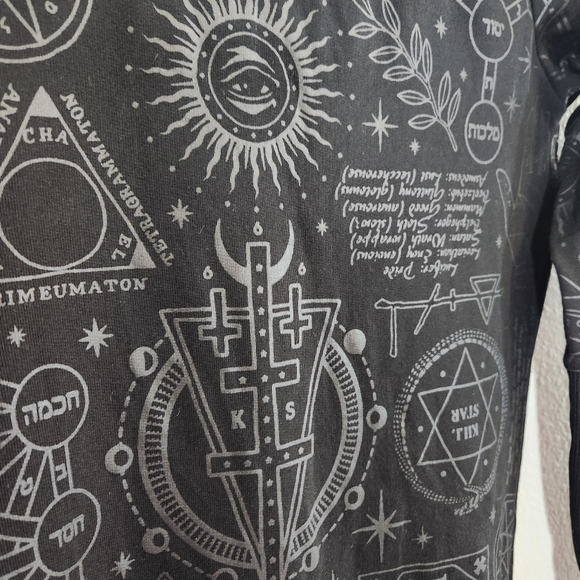 Killstar Dress Womens Small Goth Emo Punk Mini Ribbed Occult Graphic Print - Picture 8 of 16